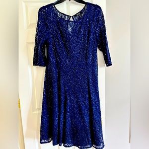 Women’s plus evening gown. Knee length. Worn once to son’s wedding.